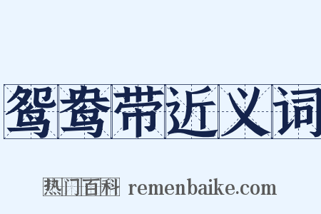 鸳鸯带近义词是什么意思的图片